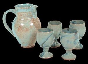 Andretta's Beige Authentic Jug four Glass set