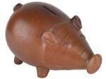 Black Pottery Piggy Bank