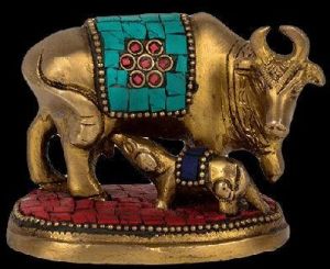 Brass Calf Showpiece