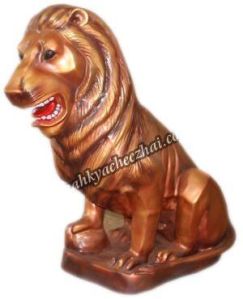 BRASS COLOUR LION STATUE