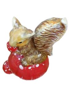 Colorful squirrel statue