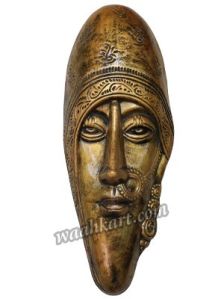 Lady face bastar art wall mount