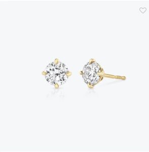 Gold Solitaire Studs