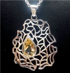 CITRINE FACET PENDANT