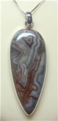 CRAZY LACE AGATE CABOCHON PENDANT