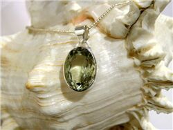 GREEN AMETHYST FACET PENDANT