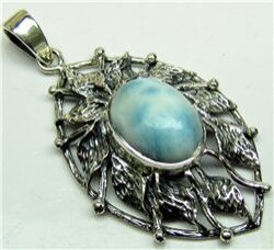 LARIMAR CABOCHON PENDANT