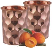 Copper Diamond Glass Set