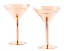 Copper Martini Glasses Set of 2