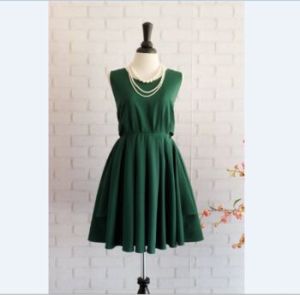 Green cocktail dress