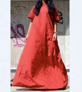 Summer Kaftan red long gown maxi