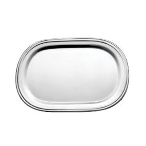 Skyra Basic Mirror Steel 9x6 in Oval Mini Tray