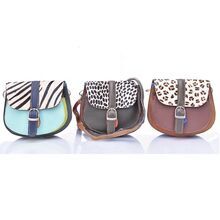 Genuine Hair On Leather Animal Print Tote Women Bag