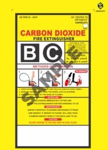 Co2 Fire Extinguisher Sticker