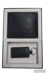 Leather Wallet and key ring set