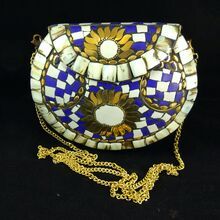 Mosaic Stone Women Purse Clutch