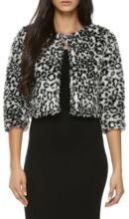 Womens Animal Fur Shrunken Jacket