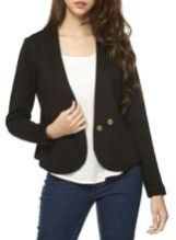 Womens curved front panel blazer