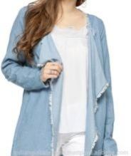 Womens Denim Trenchcoat