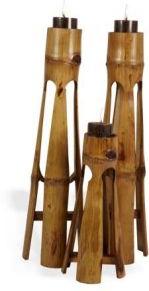 BAMBOO CANDLE STAND