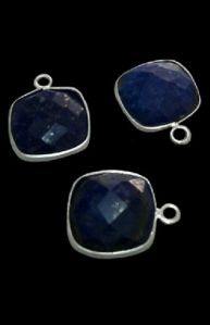 Silver Lapis Square CHARM