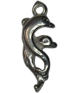 Sterling Silver Twin Dolphin Charm