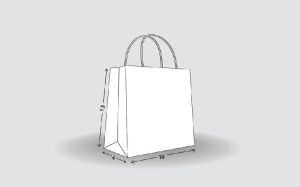 White Top Linear Shopping Bag Size - L13