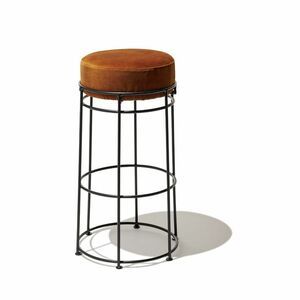 Leather And Iron Stool