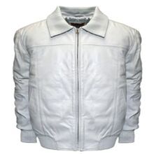 HOME BASE CLASSIC-FIT LEATHER BOMBER JACKET