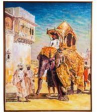 Elephant Wall Decor Canvas Oil Painting