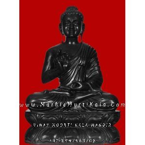 Black Stone Buddha Antique Sculpture for Outdoor