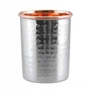 Copper Steel Hammered Glass