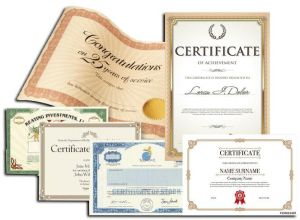 certificate printing services