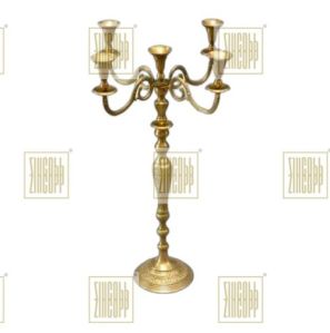 Aluminium Golden Candelabra Set