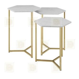 Nesting Side Table With Table Top Marble