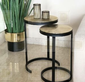 Round Nesting Table And Side Table