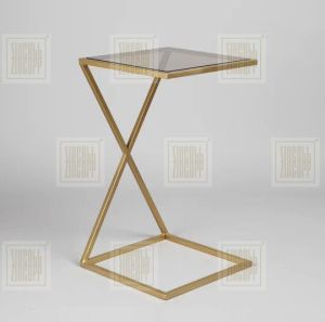 Stainless steel gold coffee table