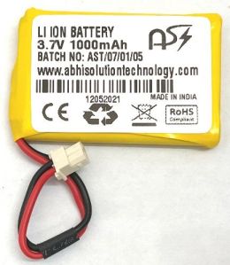 3.7V 1000mAh Lithium Ion Battery