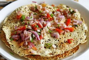 Chana Masala Papad