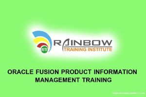 Oracle Fusion Product Hub Training Course