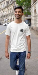 White Printed Promotional T Shirt