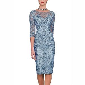 Newdeve Womens Mother of The Bride Dresses with Lace Jacket Short for Wedding