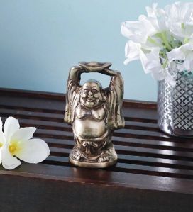 Antique Finish Brass Laughing Buddha