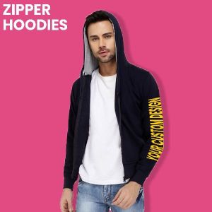 Printed Zipper Hoodies