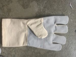cotton leather hand gloves