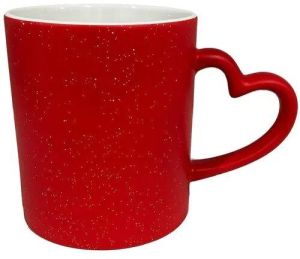 Sparkle Heart Handle Magic Mug