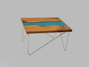 Transparant Blue Centre Table