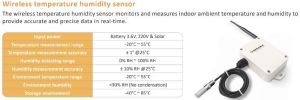 Wireless temperature humidity sensor