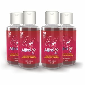 Aljins 69 Oil For Female For Breast enlargement, Prevents Sagging, Tones the Chest muscles, Enhance Pack of 4