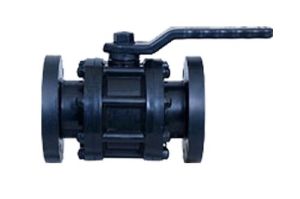 PP Three Piece Flange End Ball Valve